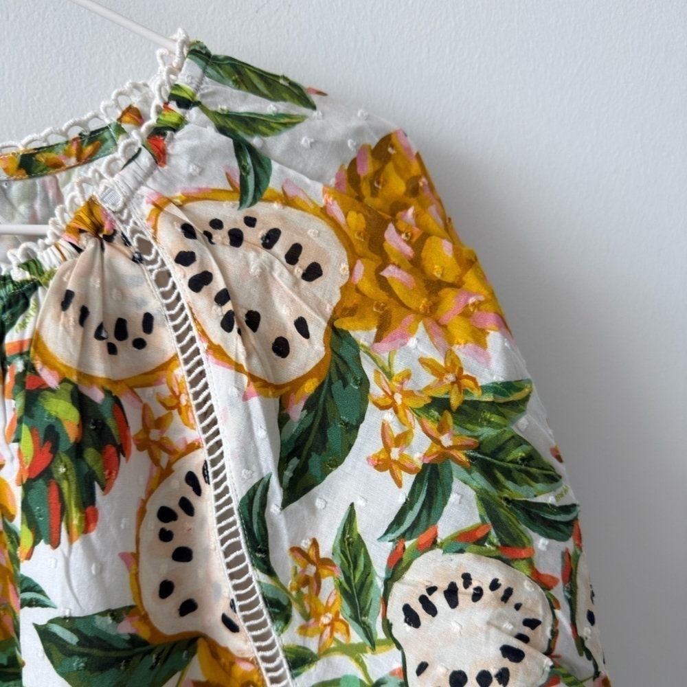 FARM RIO Biriba Off-White Cropped Blouse - Picture 9 of 14